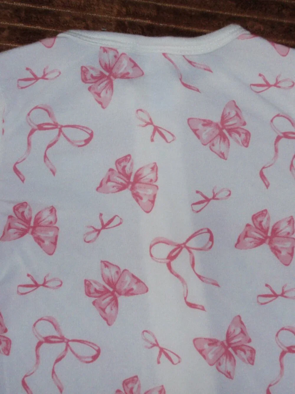 Tres Beau et Belle Baby Girl Footie One-Piece Pajamas Pink Bows Sz 0-3m Newborn
